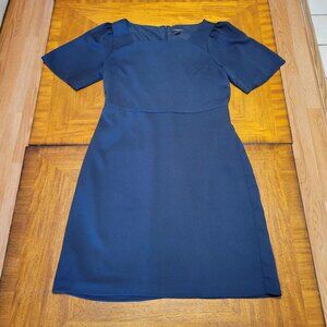 Ann Taylor Navy Square Neck Dress